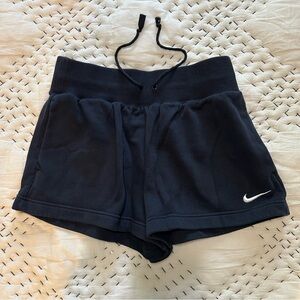 Nike size medium black shorts, drawstring waist, front pockets, 2” inseam